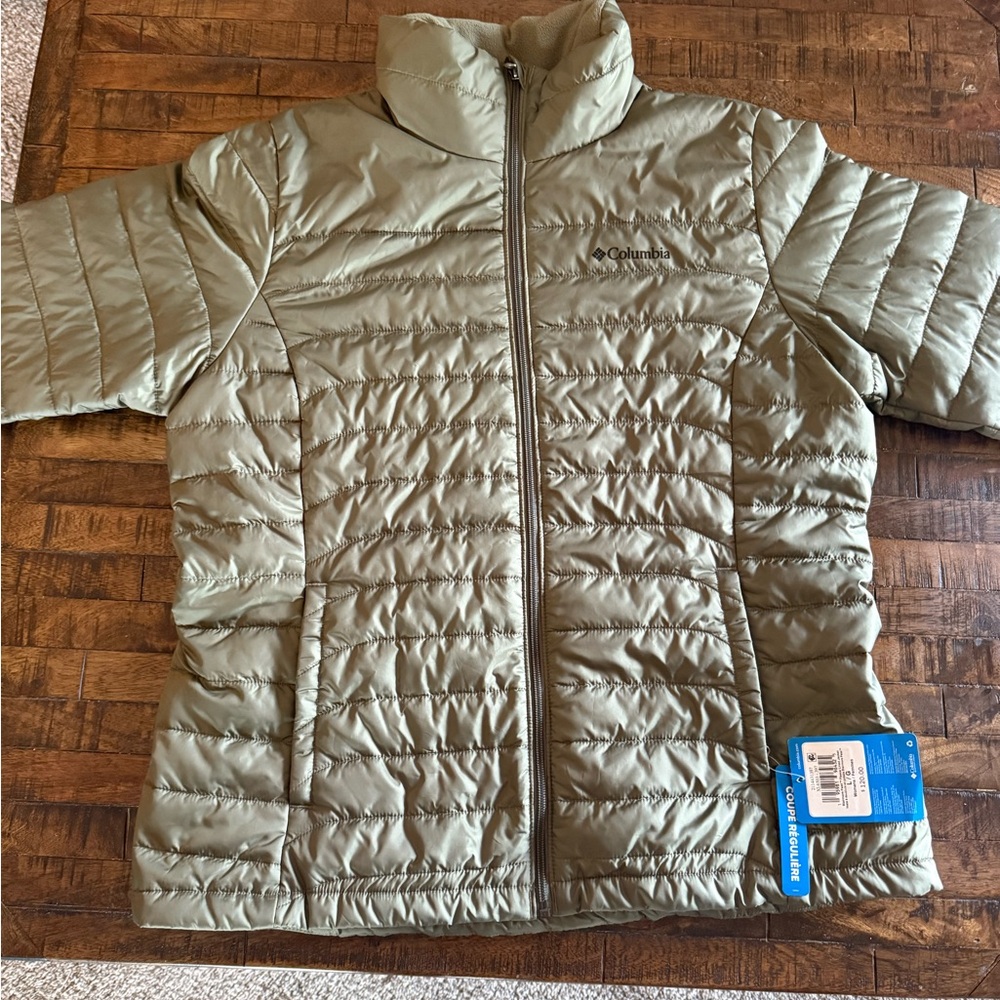 Columbia Sage Green Fleece Lined Puffer Jacket